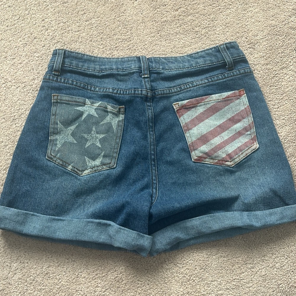 Haptics Denim Flag Pocket Shorts